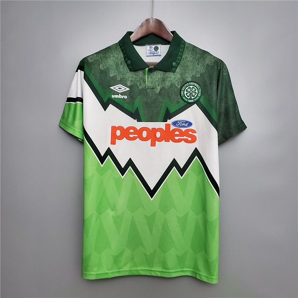 AAA Quality Celtic 91/92 Away Green Soccer Jersey